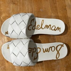 Adaley White Slide Sandal (Women) by Sam Edelman